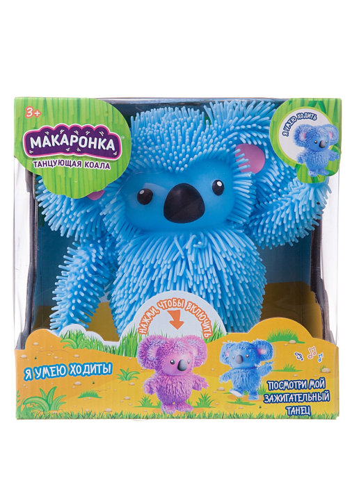 

Игрушка интерактивная Junfa Toys Макаронка Коала голубая PT-01569, Голубой