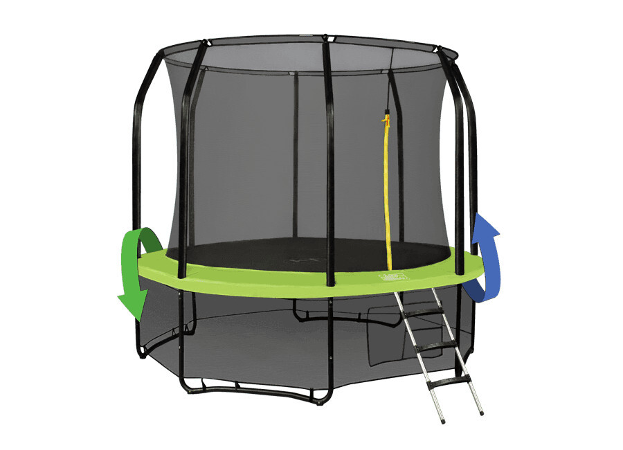 

Батут Hasttings Sky Double с сеткой и лестницей 305 см, blue/green, Синий;зеленый, Sky Double