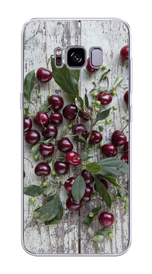 

Чехол на Samsung Galaxy S8 Plus "Вишня", Бордовый;зеленый;серый, 24850-1