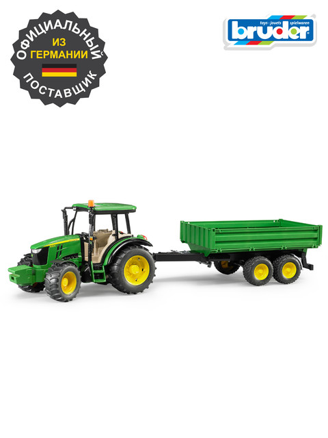 Спецтехника Bruder John Deere 5115M с прицепом 20pc for john deere