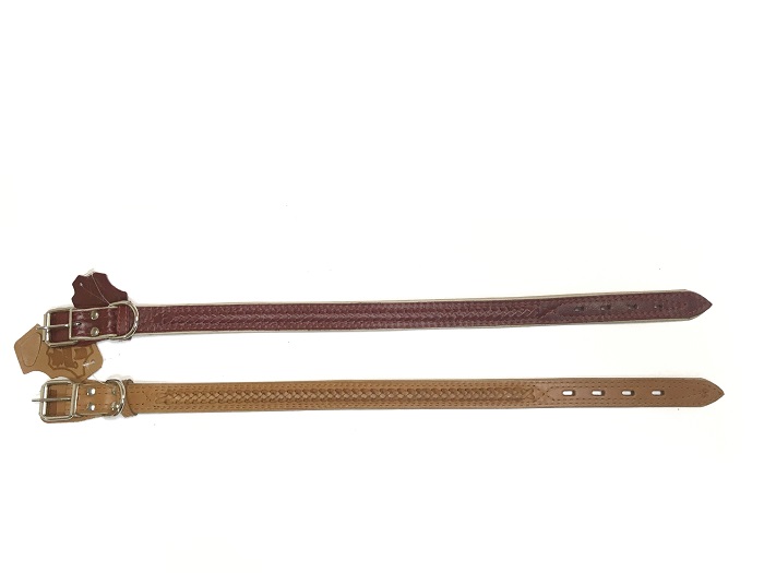 Ошейник ZooMaster кожаный, 25 мм х 50 см (45-50 см), 3-слойный