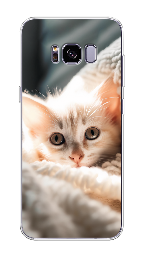 

Чехол на Samsung Galaxy S8 Plus "Белый шкодливый котенок", Серый;белый;бежевый;оранжевый, 24850-1