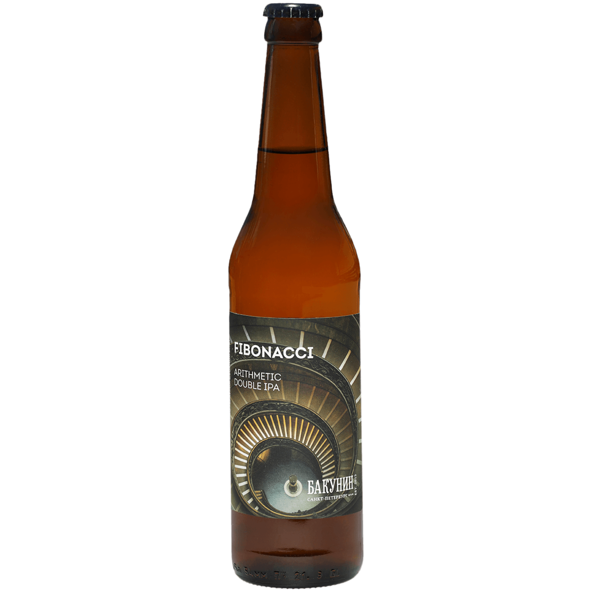 

Пиво Бакунин Double IPA Fibonacci светлое 0,5 л
