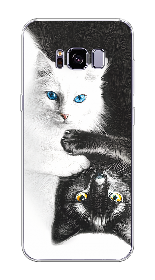 

Чехол на Samsung Galaxy S8 Plus "Коты Инь-Янь", Черный;белый;голубой, 24850-1
