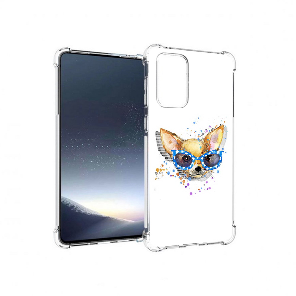 

Чехол MyPads Tocco для Samsung Galaxy A73 чихуа-хуа в очках (PT226913.548.691), Прозрачный, Tocco