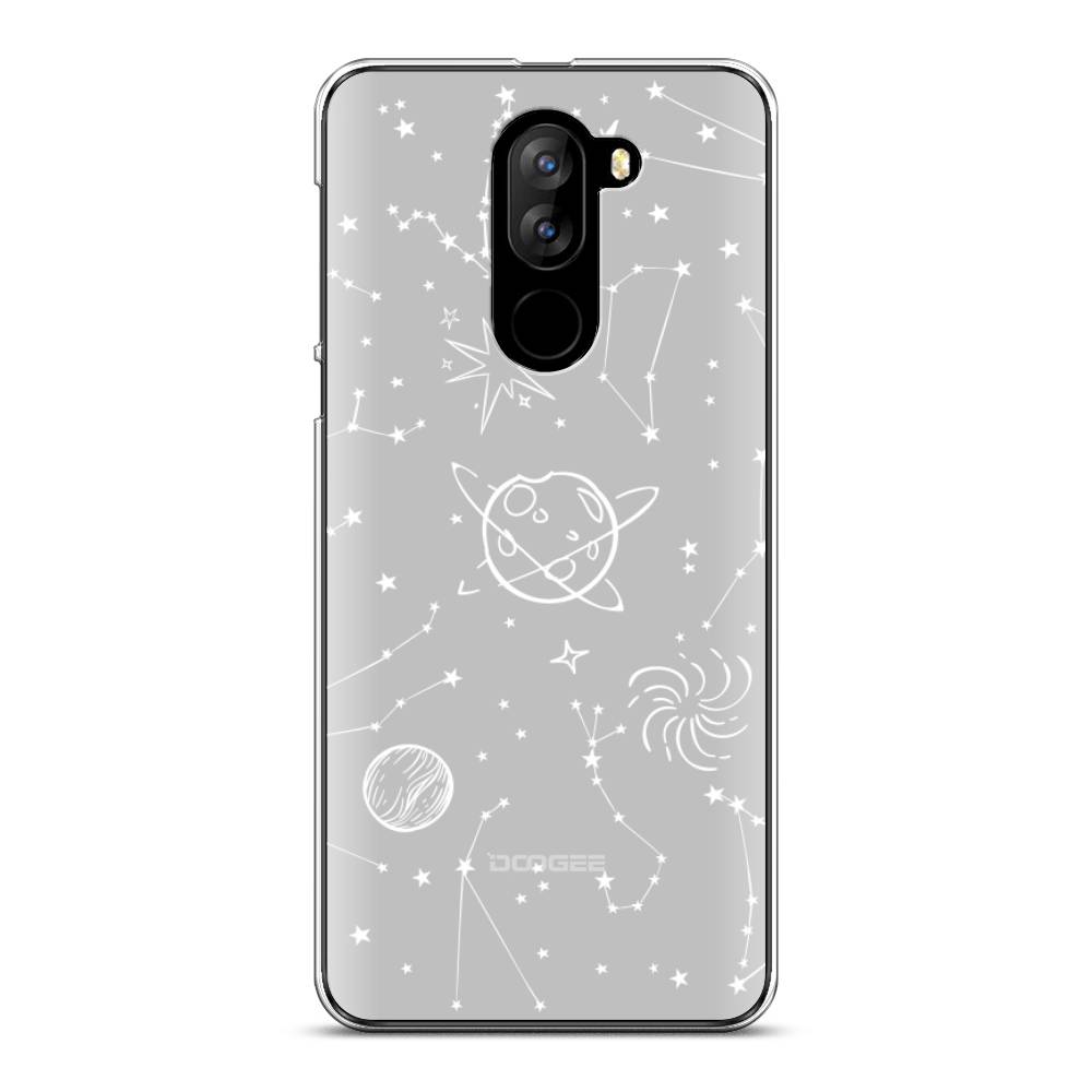 

Чехол на Doogee X60L "Планеты в космосе", Белый, 220550-2
