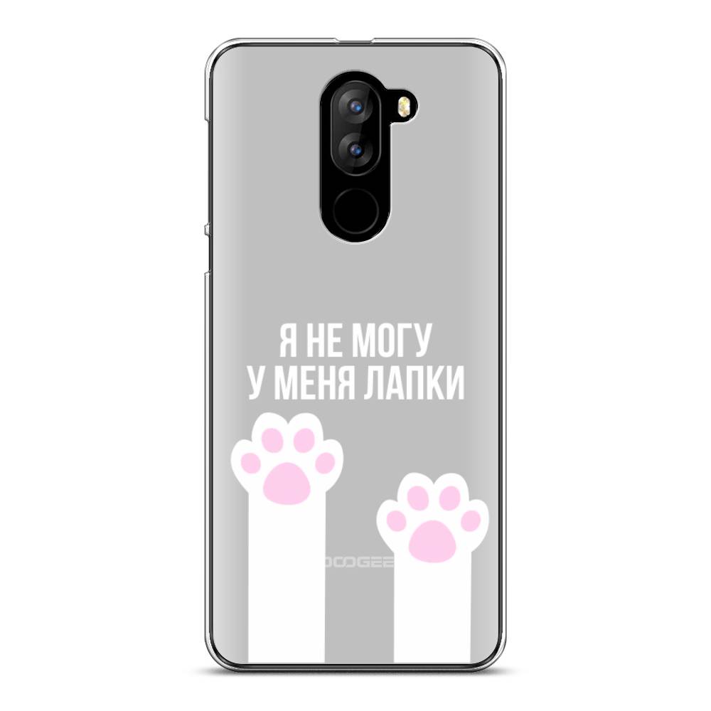

Чехол на Doogee X60L "У меня лапки", Белый;розовый, 220550-6