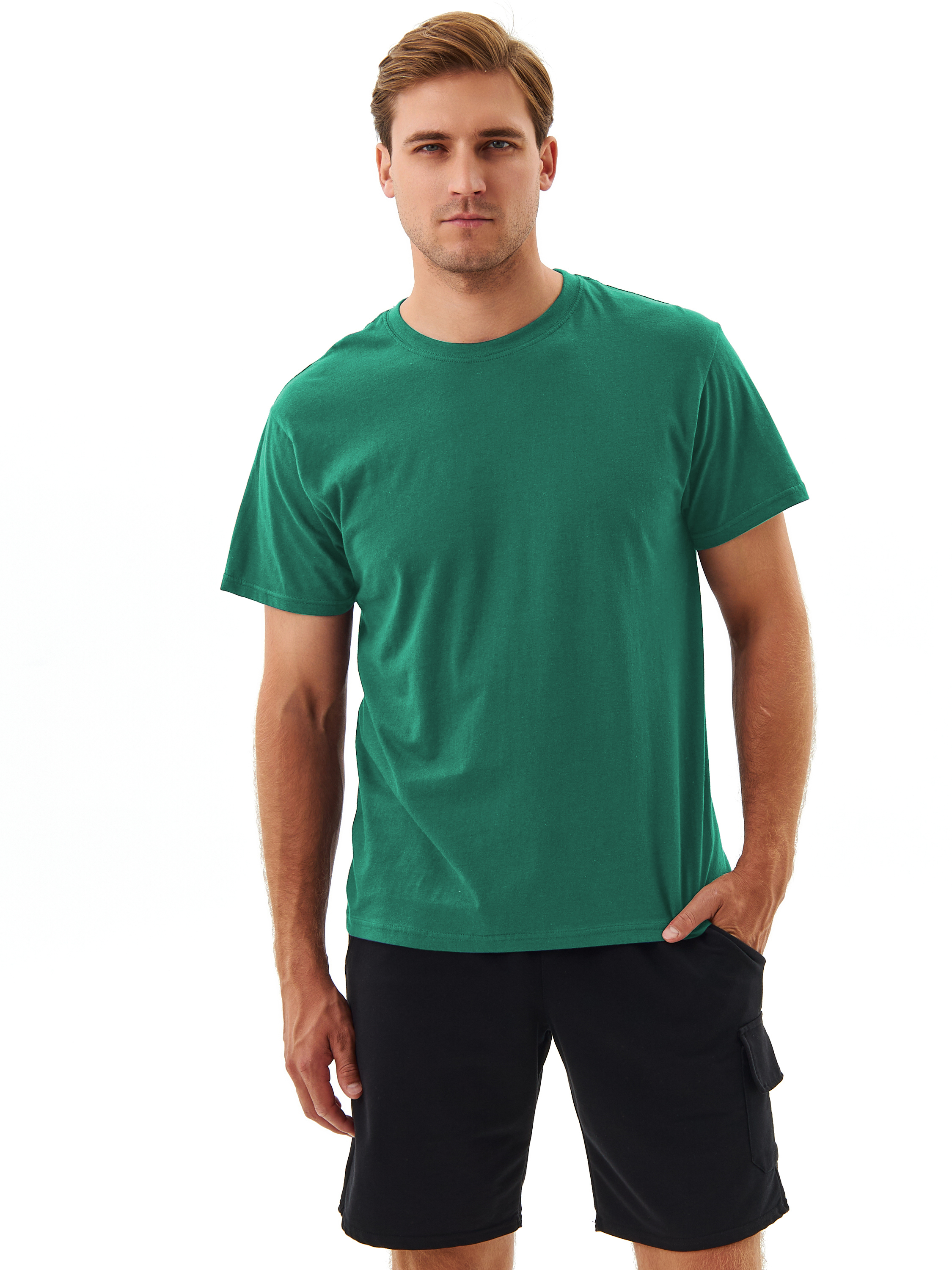 

Футболка мужская Rovello 2024 зеленая 3XL, Зеленый, 2024