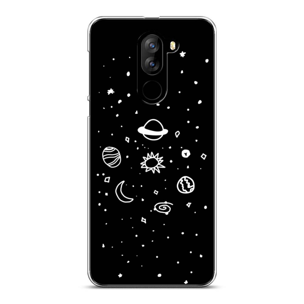 

Чехол на Doogee X60L "Дудл солнечной системы", Бежевый;серый, 220550-2