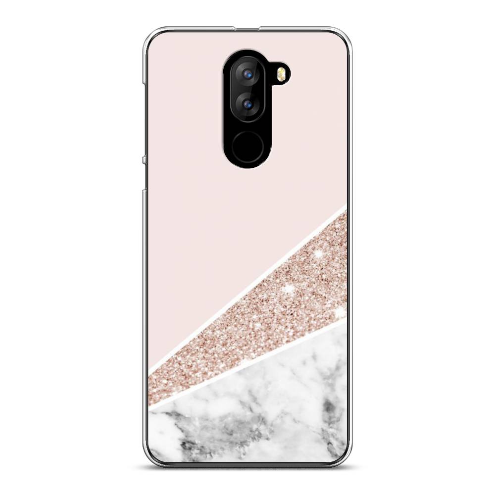 

Чехол на Doogee X60L "Блестящий розовый мрамор", 220550-3