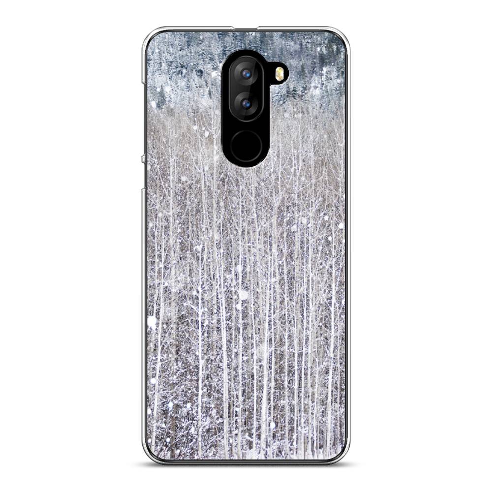 

Чехол на Doogee X60L "Снежный лес", Бежевый;серый;белый, 220550-5