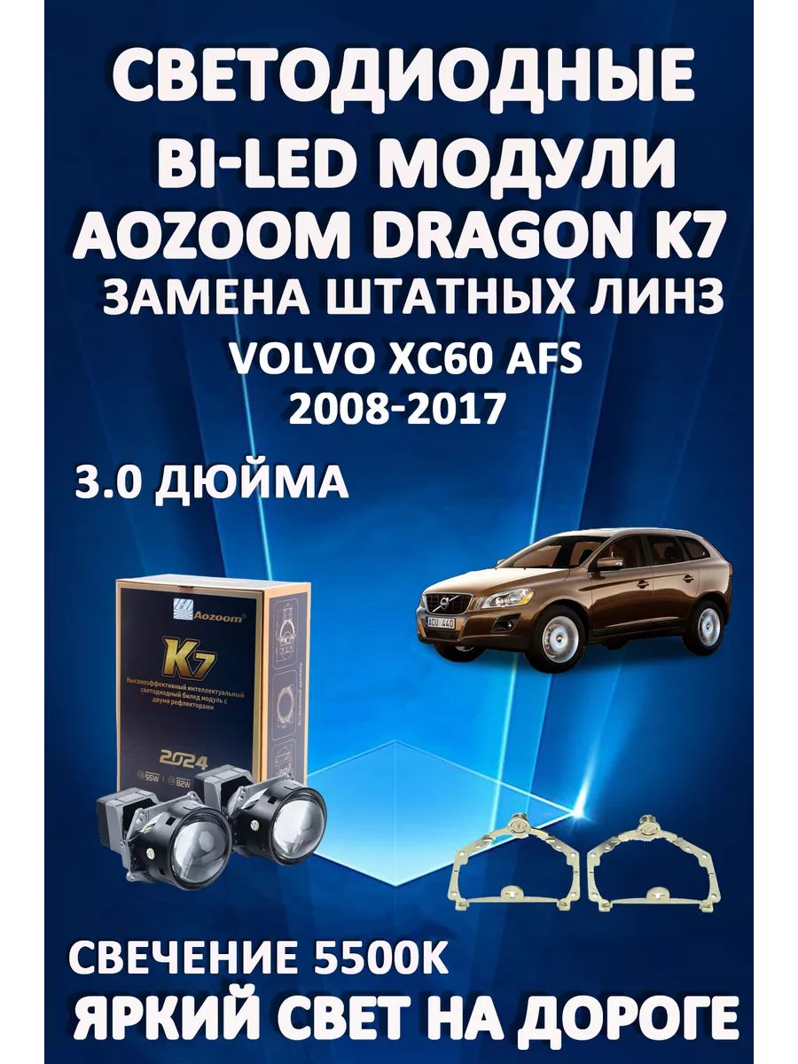 Светодиодные Bi-LED модули Aozoom Dragon Knight K7 Volvo XC60 2008-2017 с AFS