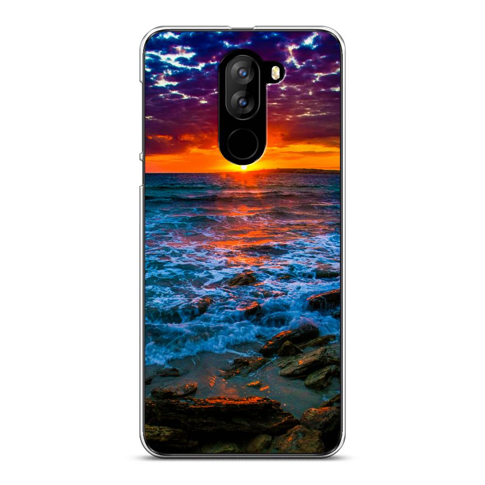 

Чехол на Doogee X60L "Закат 1", Оранжевый;синий, 220550-2