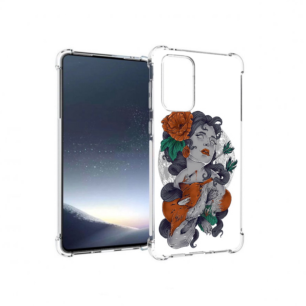 

Чехол MyPads Tocco для Samsung Galaxy A73 темная девушка с лисой (PT226913.548.639), Прозрачный, Tocco