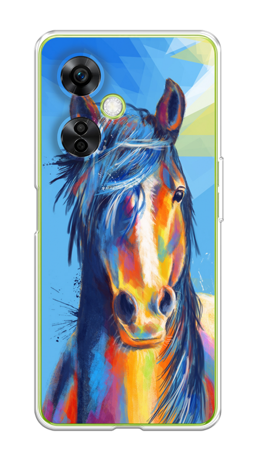 

Чехол на OnePlus Nord N30 5G/CE3 5G/CE3 Lite "Лошадь арт 3", Голубой;желтый;синий, 153750-1