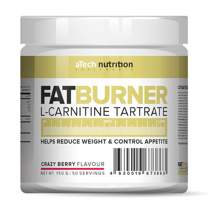 фото L-карнитин atech nutrition fatburner, 150 грамм, вкус: сумасшедшие ягоды