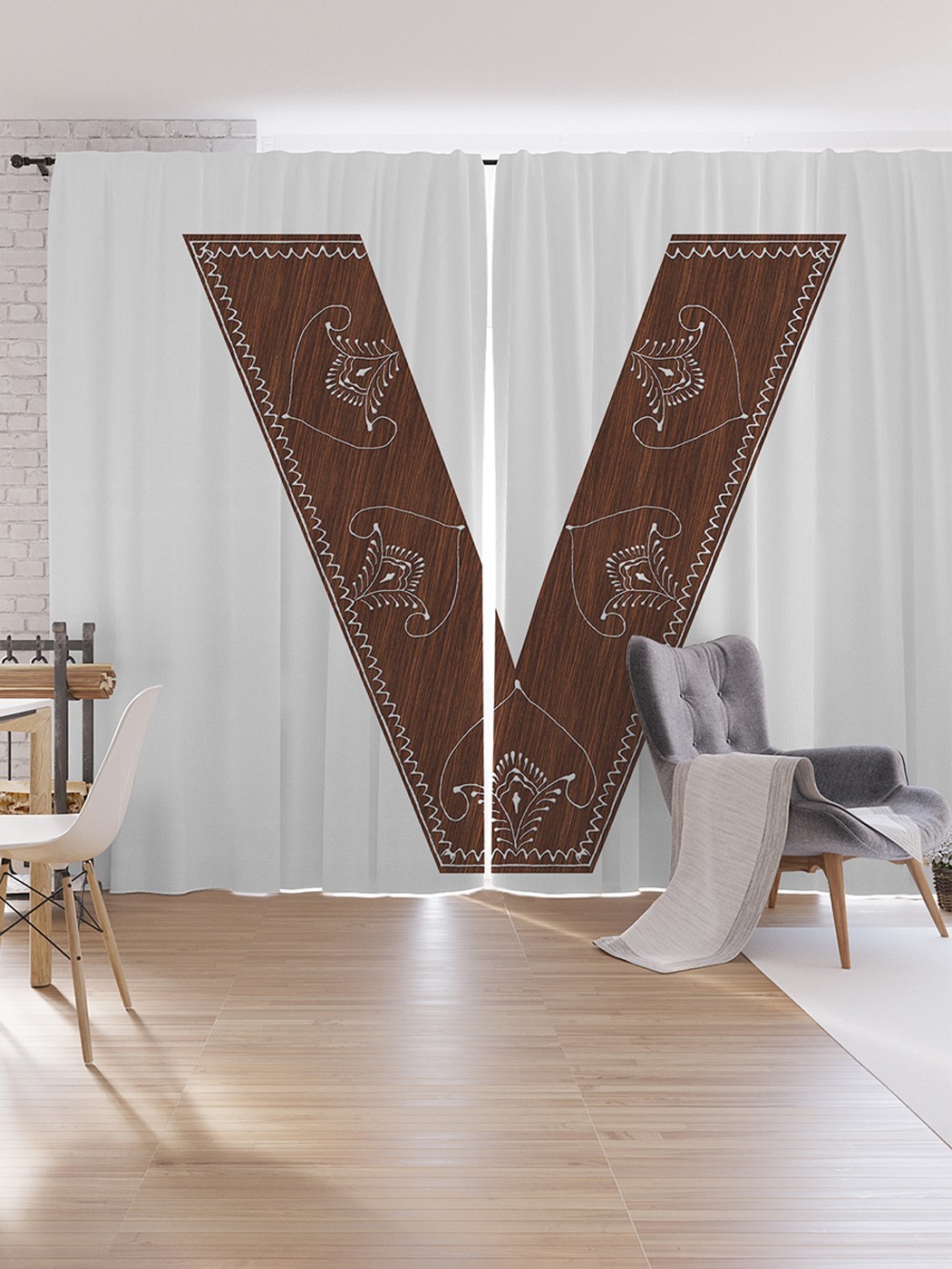 

Шторы под лён JoyArty "Королевская v", серия Oxford DeLux, 340х265 см, Королевская v