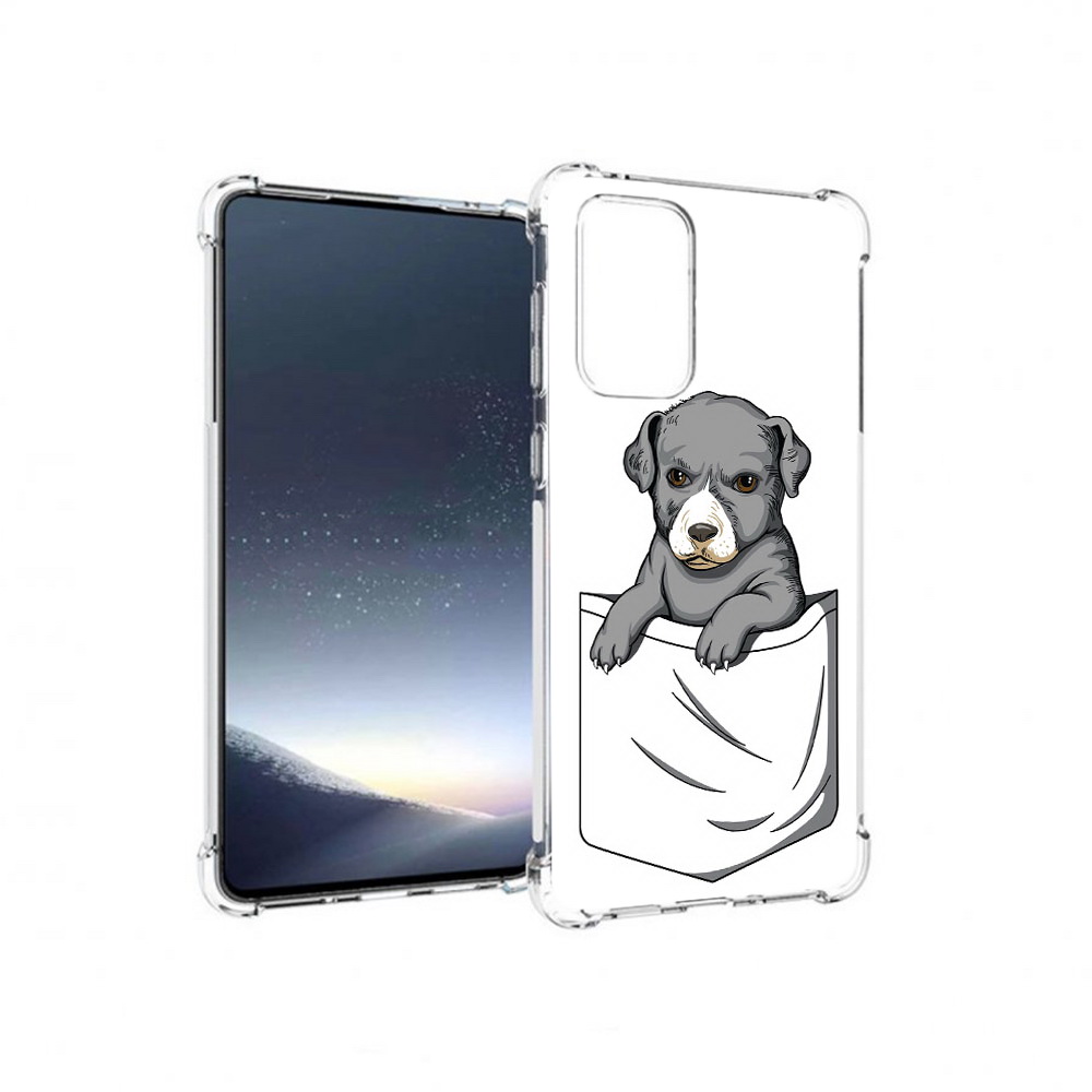 

Чехол MyPads Tocco для Samsung Galaxy A73 собачка в кармане (PT226913.548.611), Прозрачный, Tocco