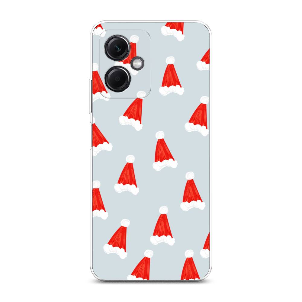 

Чехол на Xiaomi Redmi Note 12 5G "Новогодние шапочки", Белый;красный;серый, 316950-5