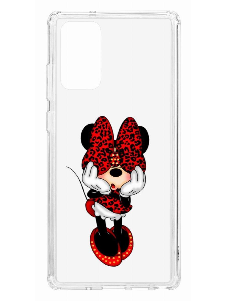 

Чехол на Samsung Galaxy Note 20 Kruche Print Минни, Прозрачный;белый;красный;черный