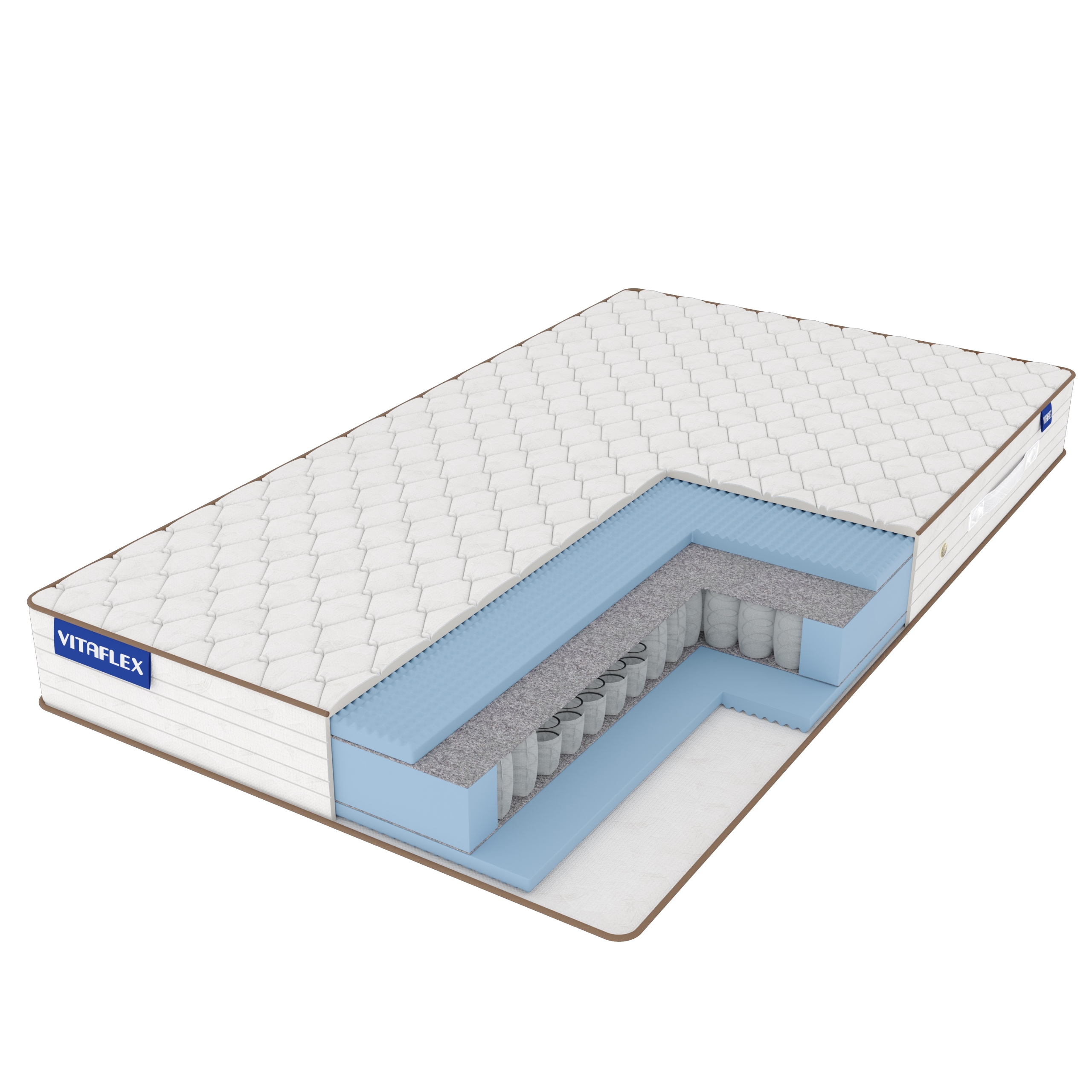 

Матрас Vitaflex Relax Foam S500 150х190, Бежевый;белый;серый;серебристый, Foam S500