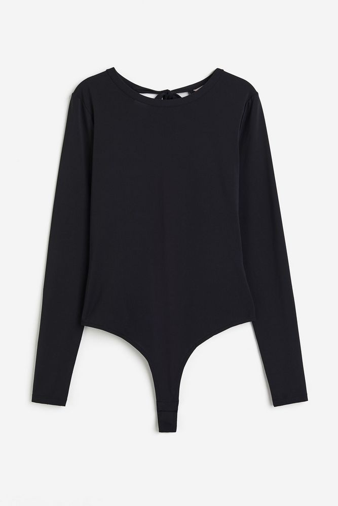 Боди женское H&M 1208644 черное XS Китай черный