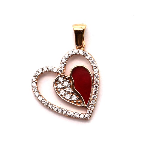 

Кулон из красного золота DIAMOND PRIME 22-F-P-LМ35, фианит, 22-F-P-LМ35