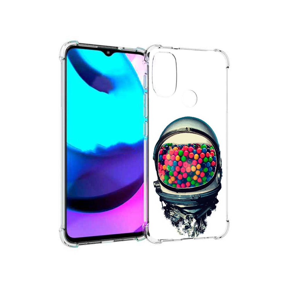 

Чехол MyPads Tocco для Motorola Moto E20 шлем космонавта (PT162039.356.700), Прозрачный, Tocco