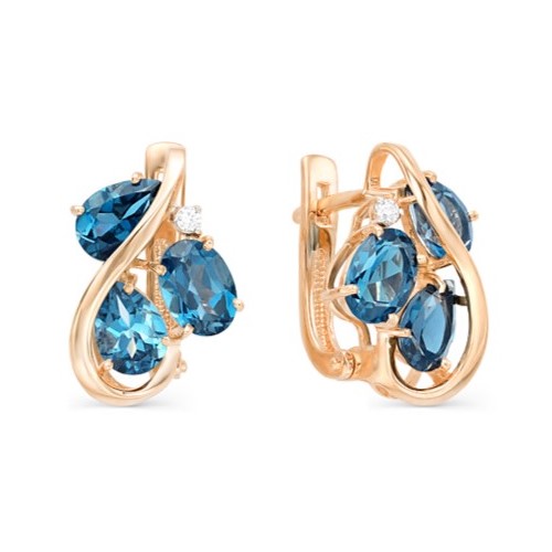 

Серьги из белого золота Magic Stones 02-1-326-11, топаз\ фианит, 02-1-326-11