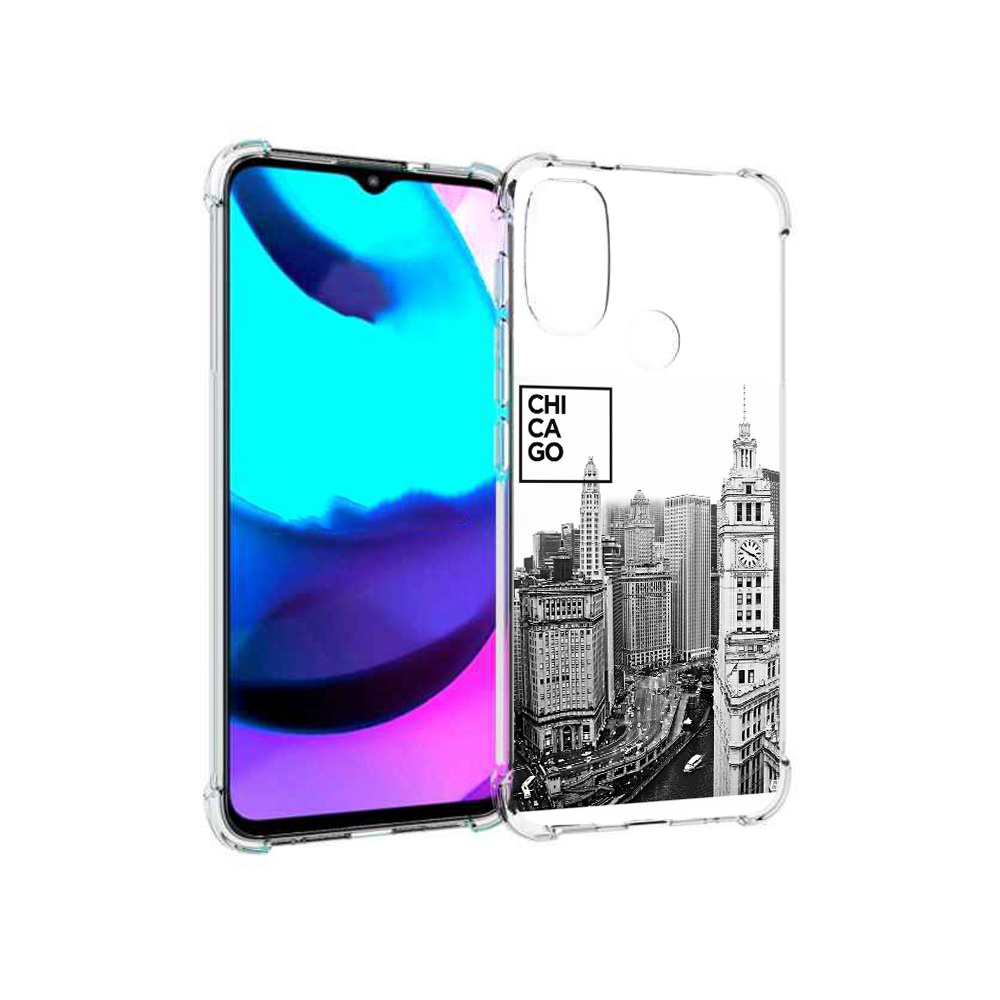 

Чехол MyPads Tocco для Motorola Moto E20 черно белый чикаго (PT162039.356.689), Прозрачный, Tocco