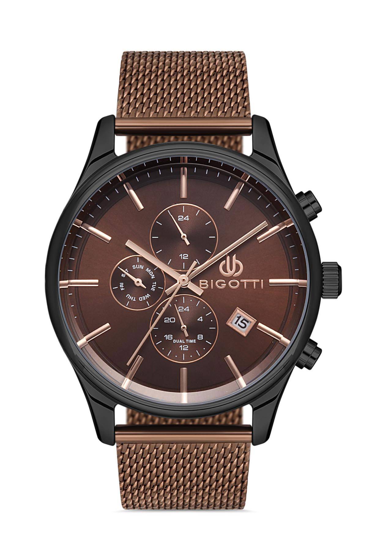 фото Наручные часы мужские bigotti bg.1.10262-5 коричневые