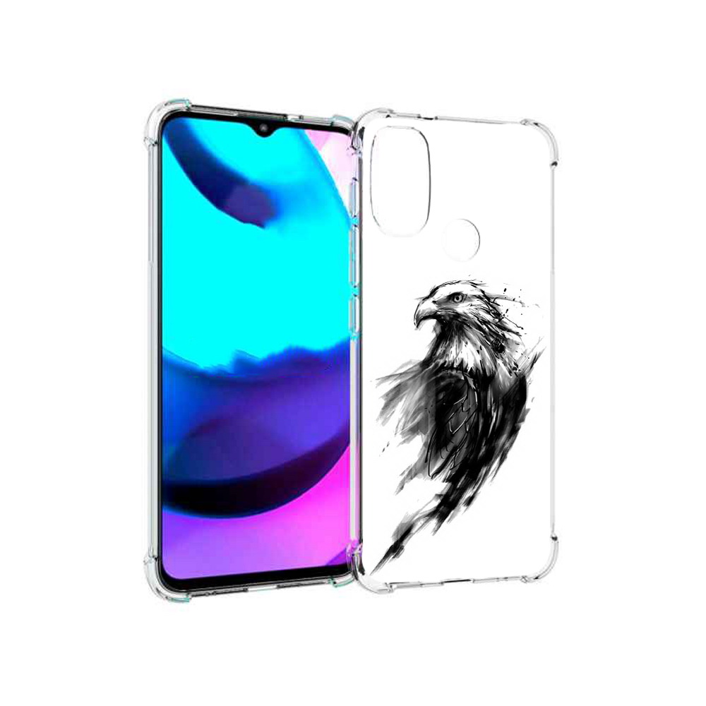 

Чехол MyPads Tocco для Motorola Moto E20 чб птица (PT162039.356.670), Прозрачный, Tocco