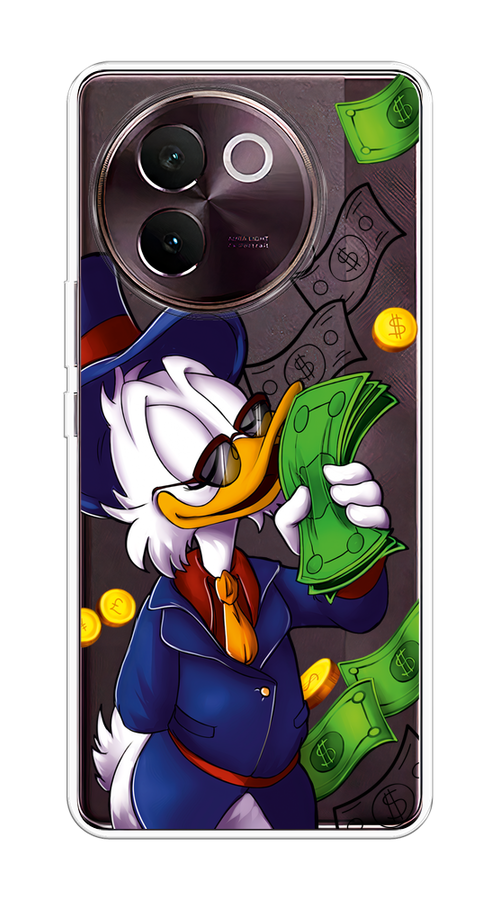 

Чехол на Vivo V30e "Scrooge McDuck with Money", Синий;зеленый;белый, 2610550-1