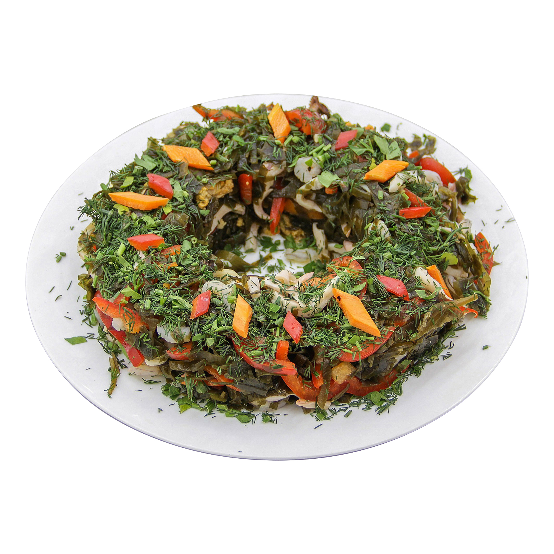

Салат Морской рай с морепродуктами +-200 г
