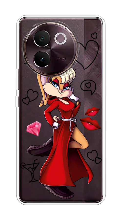 

Чехол на Vivo V30e "Rich Lola Bunny", Красный;бежевый;оранжевый, 2610550-1