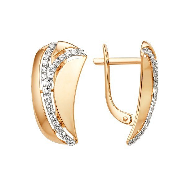 

Серьги из золота TEO MAORI 8013822-5102, фианит, 8013822-5102