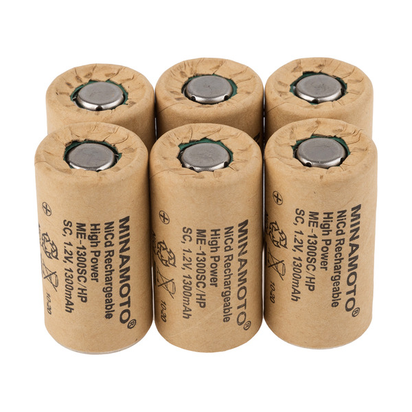 

Аккумулятор MINAMOTO ME-1300SC/HP, NiCd, 1.2 В, 1300 мАч 6 штук