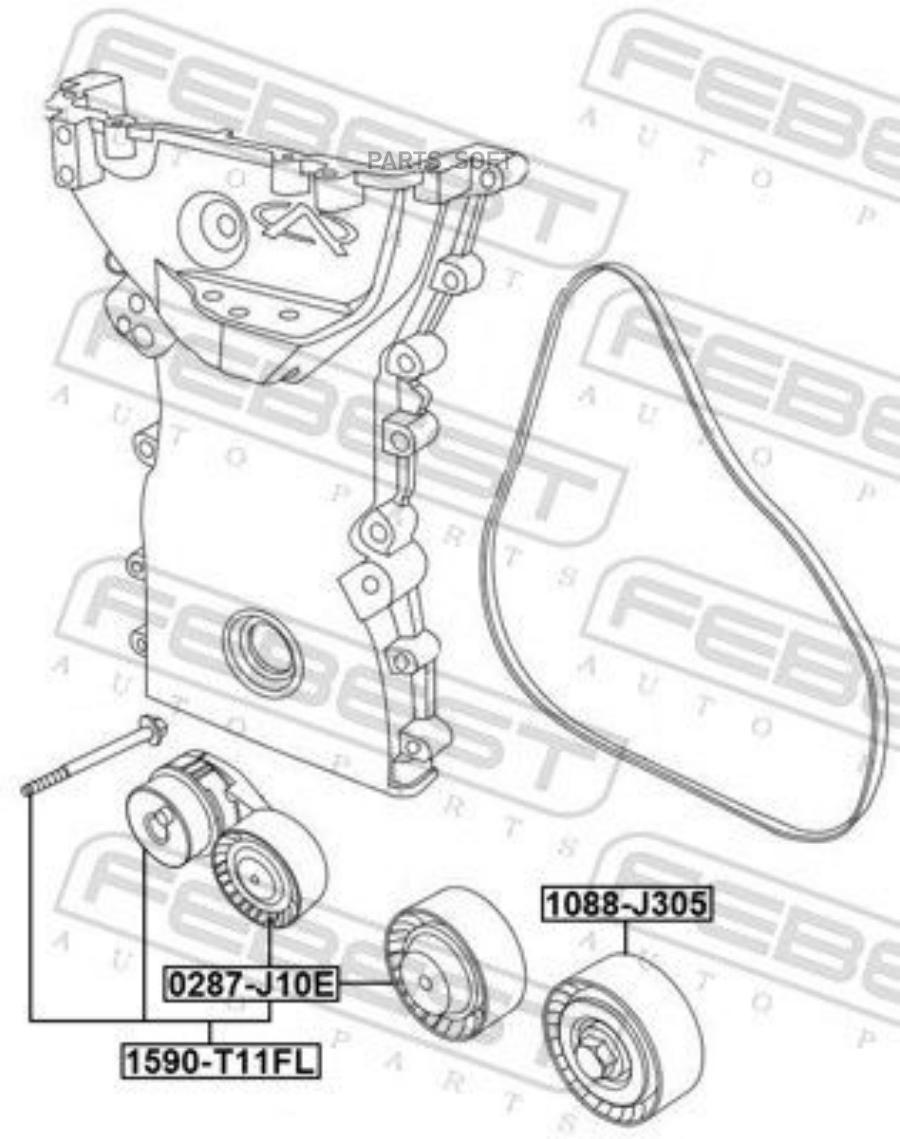 

Натяжитель Ремня FEBEST 1590t11fl