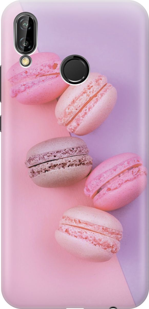 

Чехол на Huawei P20 Lite/Nova 3e "Розовые макаруны", Розовый;фиолетовый, 6554