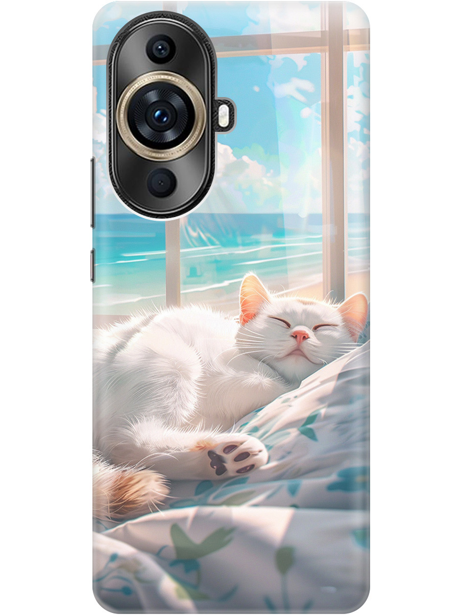 

Силиконовый чехол на Huawei nova 11 Pro / Ultra с принтом "Отдыхающий котик", Прозрачный;белый;голубой, 769390212