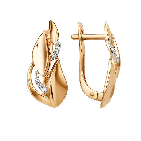 

Серьги из золота TEO MAORI 8012762-1102, фианит, 8012762-1102