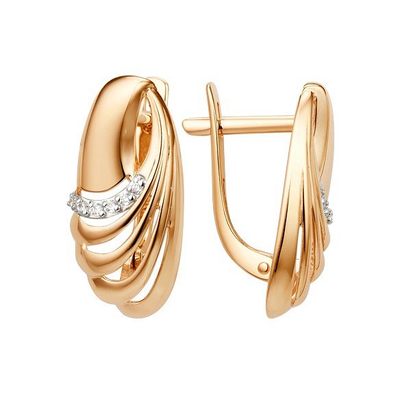 

Серьги из золота TEO MAORI 8012672-1102, фианит, 8012672-1102