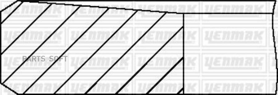 

Yenmak Кольца Поршневые 1 Цилиндр, Nissan, =89, 2X2X3, Std