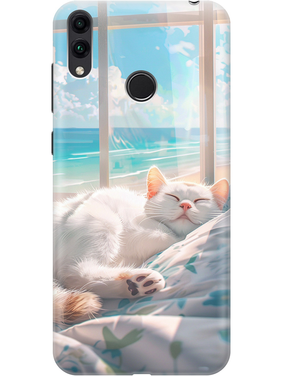 

Силиконовый чехол на Honor 8C с принтом "Отдыхающий котик", Прозрачный;белый;голубой, 719708812
