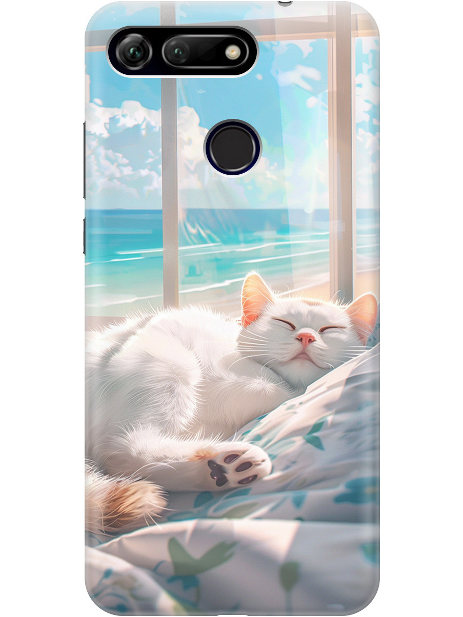 

Силиконовый чехол на Honor View 20 (V20) с принтом "Отдыхающий котик", Прозрачный;белый;голубой, 720257712