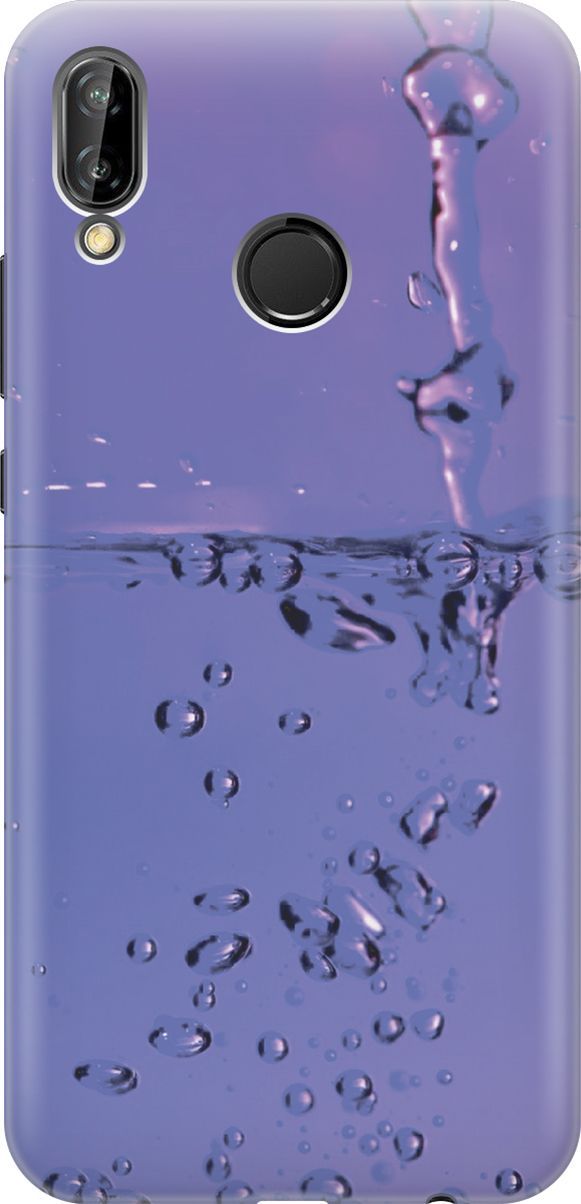 

Чехол на Huawei P20 Lite/Nova 3e "Капли на сиреневом", Синий;фиолетовый, 6552