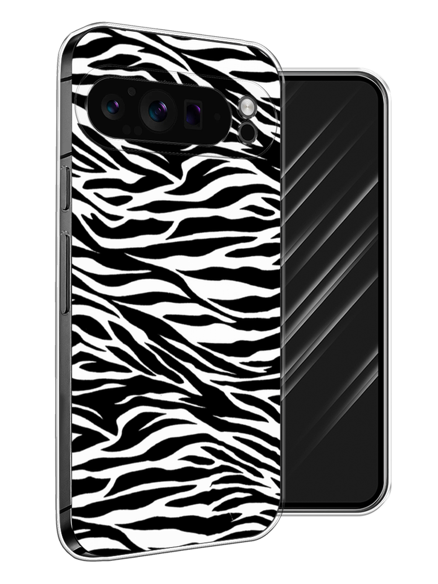 

Чехол Awog на Google Pixel 9 Pro "Принт зебра", Белый;серый;черный, 272050-1