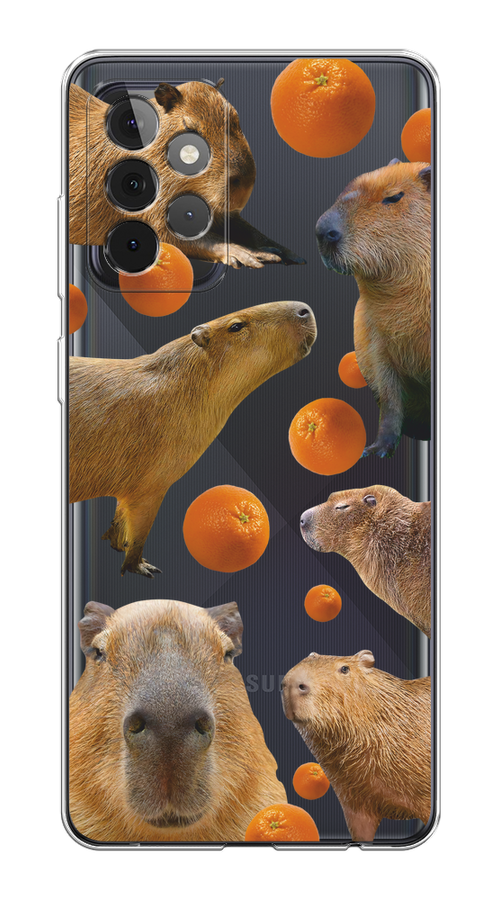 

Чехол на Samsung Galaxy A72 "Капибара и апельсины", Бежевый;оранжевый, 2101950-1