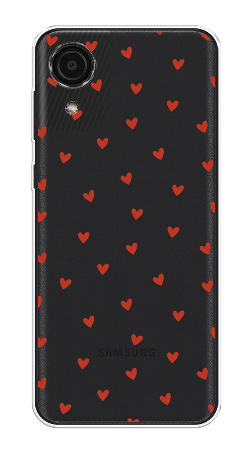 

Чехол на Samsung Galaxy A03 Core "Red hearts", Красный;прозрачный, 2104750-1