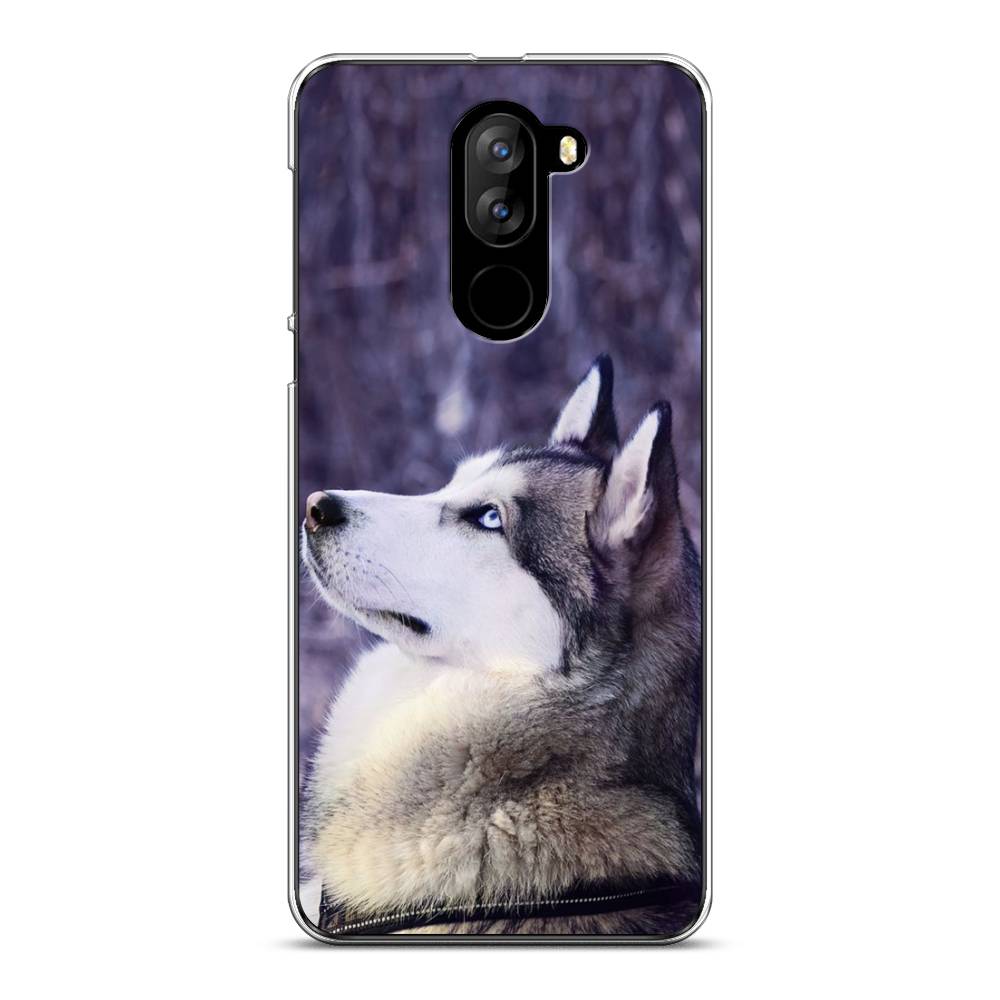 

Чехол на Doogee X60L "Хаски 1", Фиолетовый;белый, 220550-1